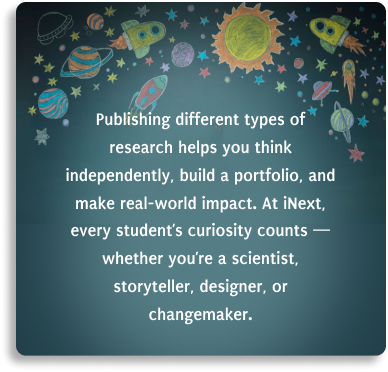 Student with science model